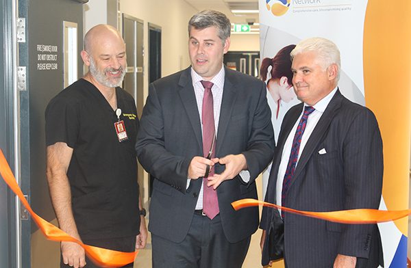 0319-ma Caboolture Hospital Acting Executive Director Dr Simon Bugden, State Member for Morayfield Mark Ryan and I-MED CEO Steven Rubic officially open the new Caboolture Hospital medical imaging facility