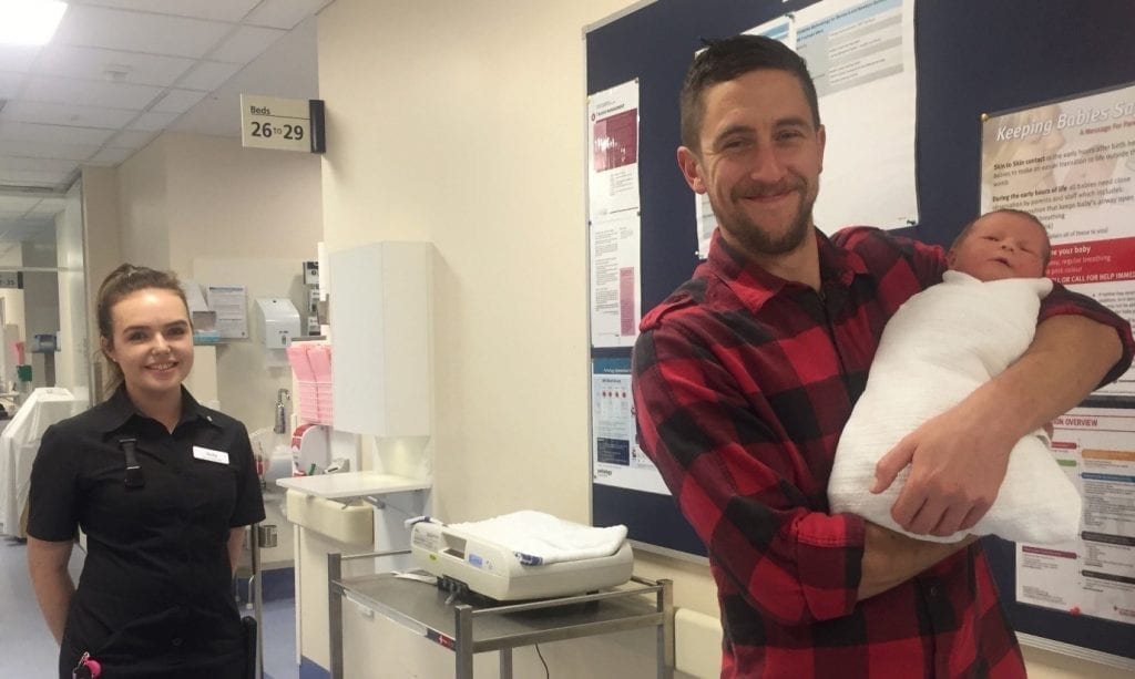 New dad Justin