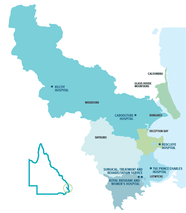 Metro North Health catchment map