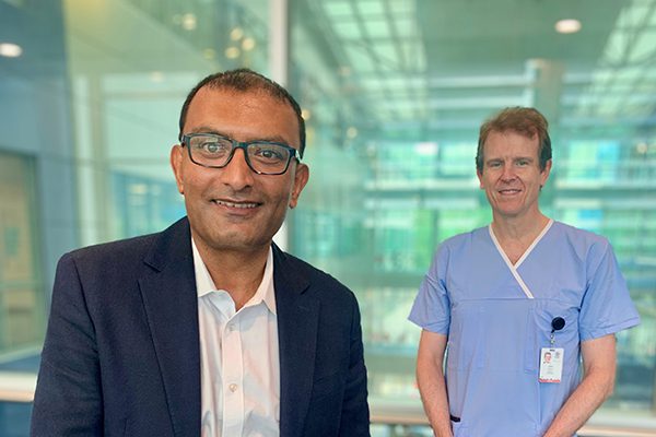 Associate Professor Sandhir Prasad and RBWH Director of Cardiology John Atherton