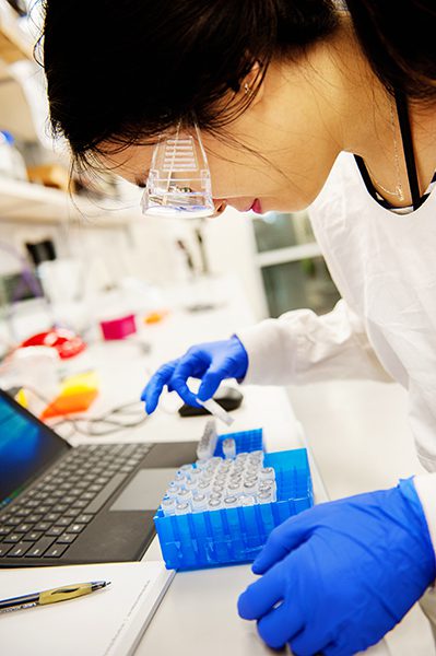 A researcher in a lab