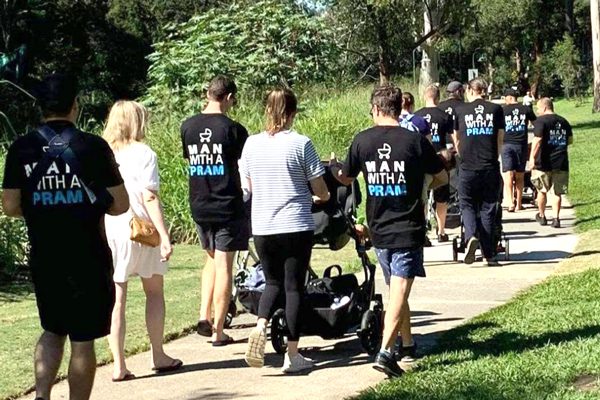 Dads N Peers Program members taking a walk together