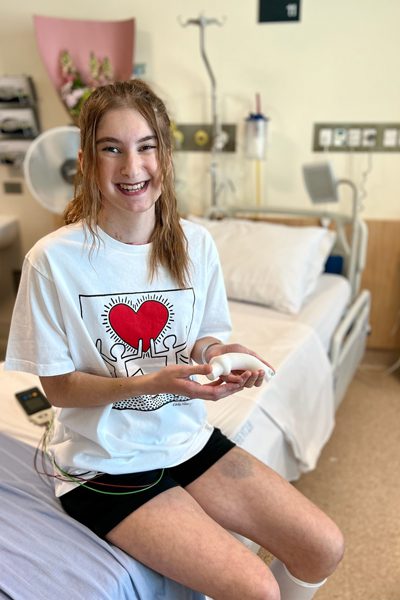 Patient, Monica Tolic who underwent the lifesaving PEARS procedure