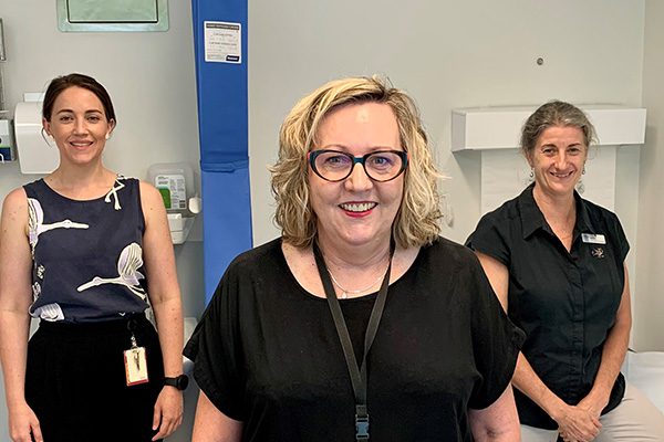 qoc-2022-a2-2-feature Three staff from the Preoperative Diabetes Optimisation Clinic