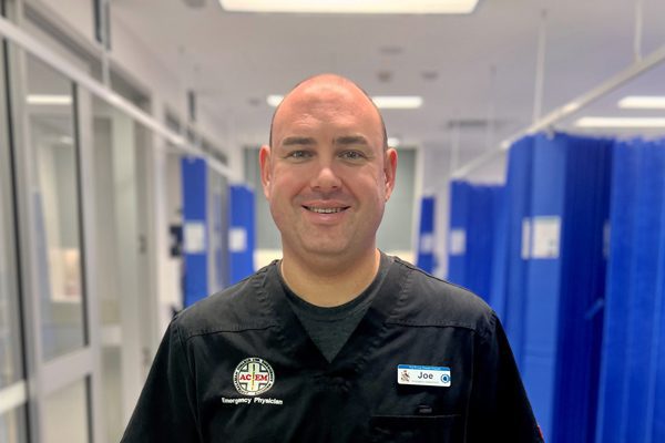 TPCH Emergency Medicine Staff Specialist Francesco (Joe) Passantino is one of the many clinicians treating patients in the Short Stay Treatment area.