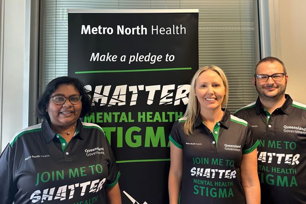 Senior Peer Coordinator Imani Gunasekara, Director of Lived Experience Lisa Jones and Admin Support Consumer Engagement Russell Hogarth.