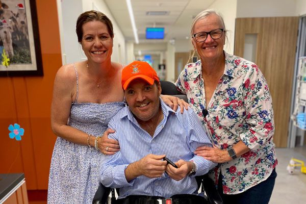 Ben Chandler pictured with family members