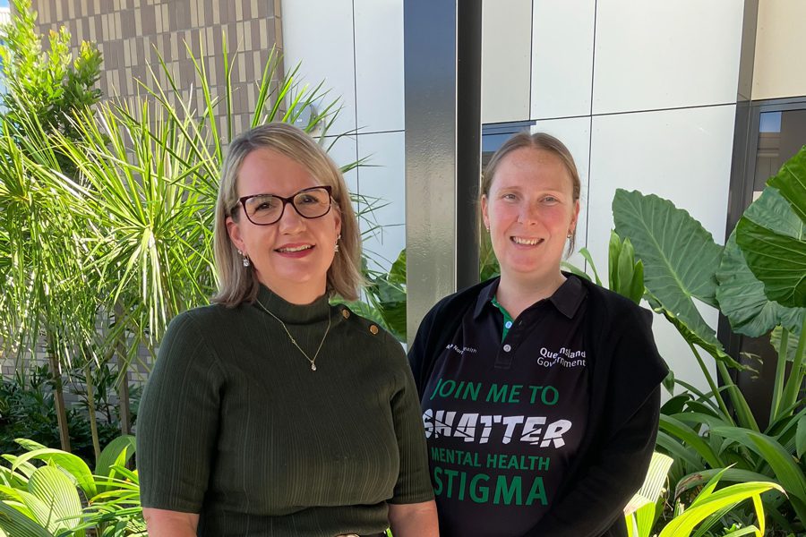 Mel White (lt) and Jess Barr (rt)