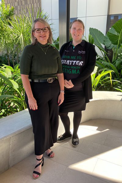 Mel White (lt) and Jess Barr (rt)