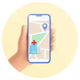 easy-map Mobile with maps open