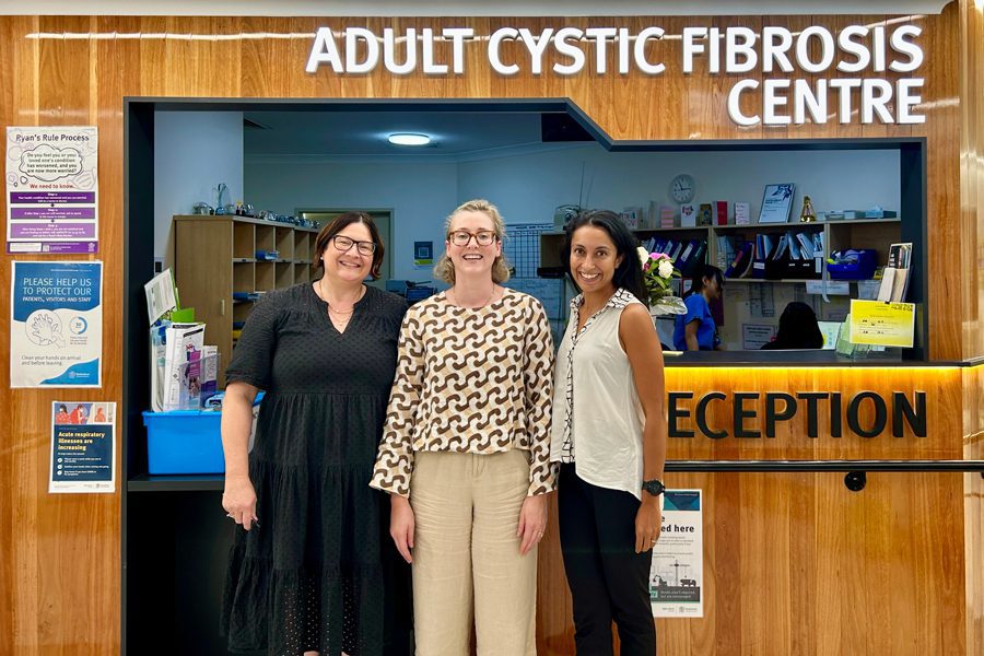 Members of the CF Endocrine Service (l to r): Angela Matson Dietitian and Diabetes Educator, Felicity Loel Dietitian, Dr Shanal Kumar Endocrinologist