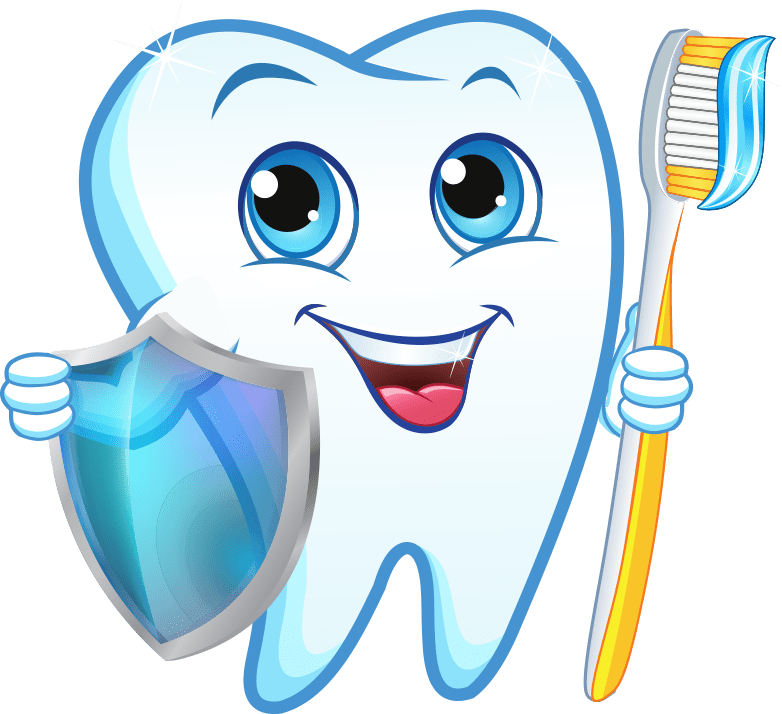 Cartoon figure of School Dental Service mascot
