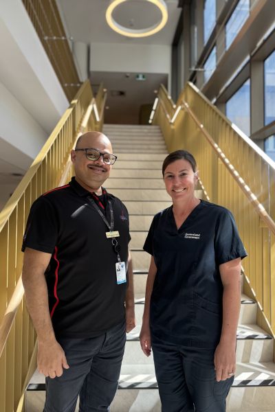 Dr Yogesh Apte and Nurse Research Coordinator Stacey Watts are testing how vasopressor infusions may be delivered.