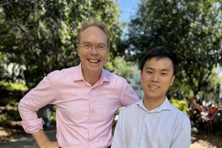 Research Director Dr Joel Dulhunty and RBWH Junior House Officer Dr Tony Lian are part of a team investigating whether AI can help Aboriginal and Torres Strait Islander children with ear disease.