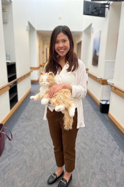 University of Queensland Robotic Pets for Dementia Study Lead Dr Wei Qi Koh is leading a trial of robotic pets for patients with dementia at Metro North’s Cooinda House in Kippa-Ring.