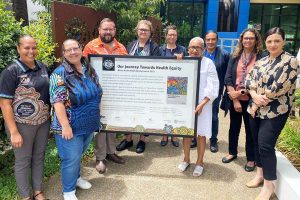 Presentation of plaque in acknowledgement of TPCH's commitment to Health Equity