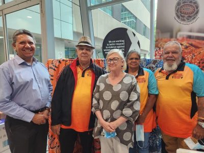 RBWH Cultural Capability Officer Geoffrey Binge, Uncle Alex Davidson, Aunty Judy Conlon and Uncle Gary Cobbo