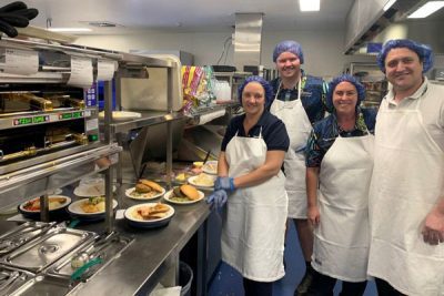 The food services team did a trial run of the new Room Service on Demand menu