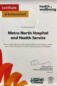 Metro North Retail Services certificate
