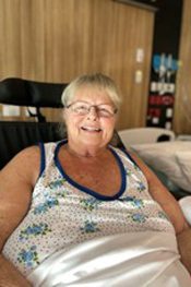 Cynthia 69 years-old patient recovering from a fractured femur