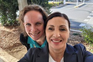 Nurse Navigator Rosie Trent with Tami Photinos at TPCH
