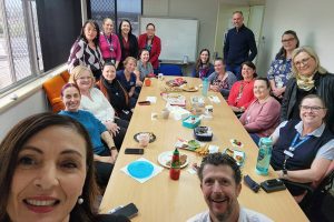 Staff morning tea for Zach Sheldrick at TPCH