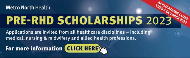 Metro North Health Pre-RHD Scholoarships 2023 ad