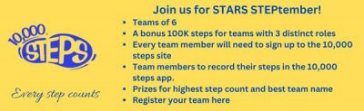 10,000 Steps STARS STEPtember campaign ad
