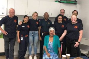 Jackie Hanson attending the launch of a new Deadly Feet Clinic at Moreton ATSICHS Caboolture