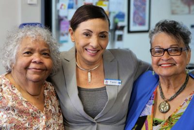 Aunty Lauraine Barlow, Tami Photinos and Aunty Brenda Kanofski