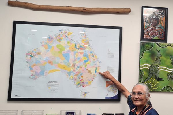 Aunty Janet in the Indigenous Health Liaison Service office at RBWH.