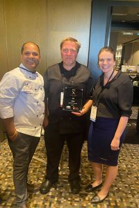Rahul Raj, Peter Wright-Hofmeister and Sally Barrimore from Food Services at TPCH