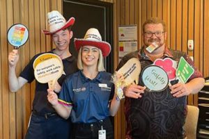 STARS Reception team celebrating Safe Work Month