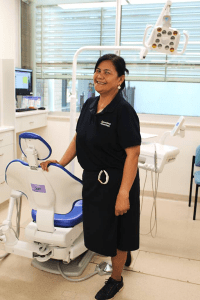 Dental assistant and 2IC Beth at the Stafford Dental Clinic