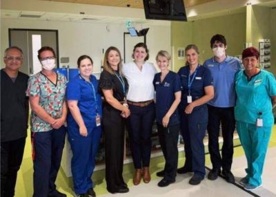 labor-mp-nikki-boyd Labor MP Nikki Boyd (centre) with staff from the Minor Injuries and Illness Clinic