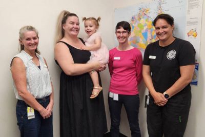 Hayley Renouf providing cultural support in the first Audiology Clinic