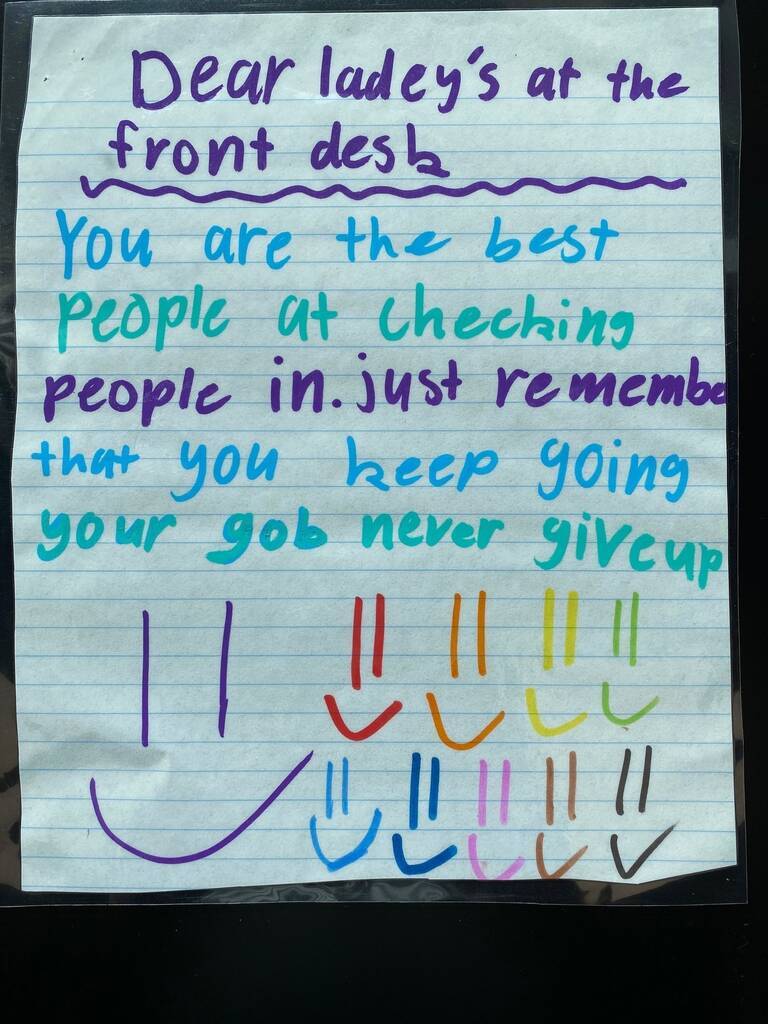 beautiful letters and drawings from the school children