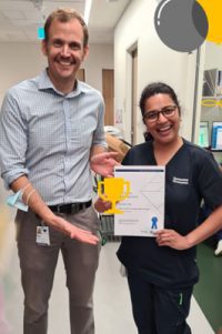 Sonalben Patel with her Highly Commended award at STARS