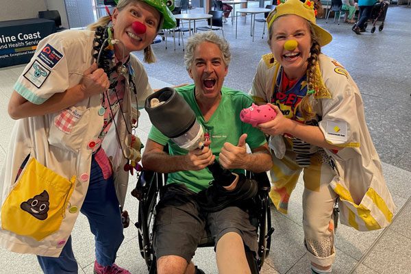 RBWH Patient Wes Raddysh with his new prosthetic leg