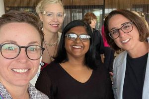 Parker, Anne, and Karlene with Nicole Livingstone