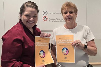 CKW delirium sub working group champions Samantha Masters (Director Occupational Therapy) and Dianne Davenport (Nurse Navigator)
