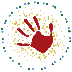 stop-racism-img Illustration of hand and dots