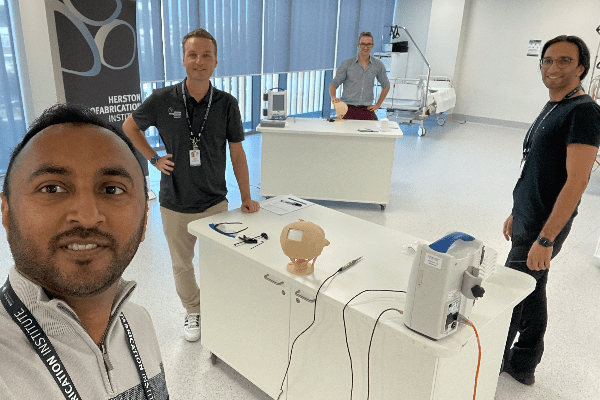 4 men prepared for workshop