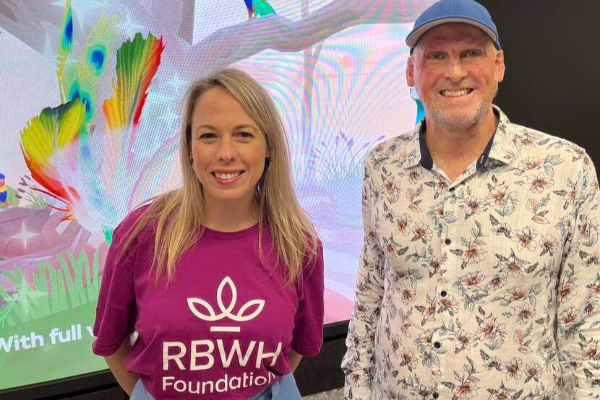 man and woman fundraising event