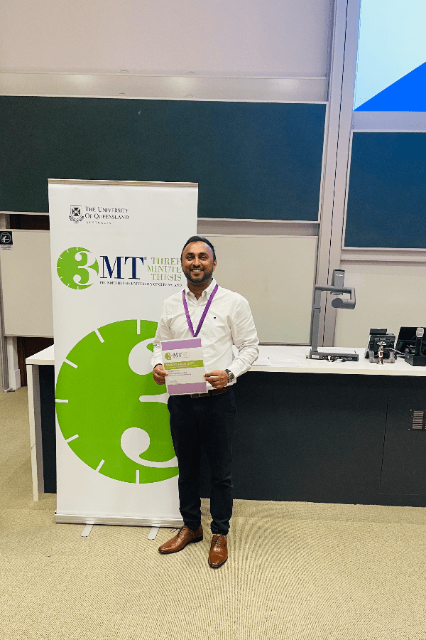 an standing in front of lecturn