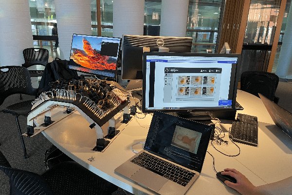 student-project-photogrammetry photogrammetry rig and computer set up