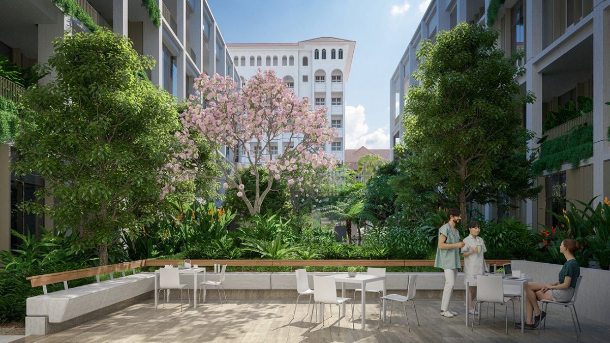 Level 4 Courtyard for staff, patients and visitors