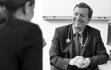 Doctor talking to patient
