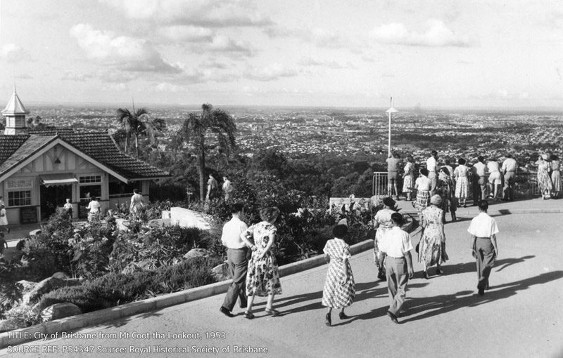 City of Brisbane from Mount Coot-tha Lookout - 1953