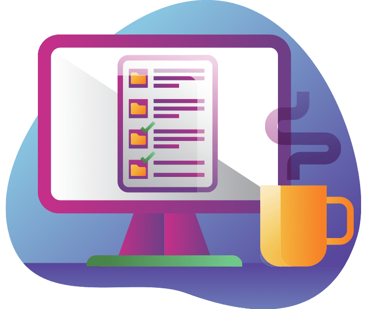 max-up-online-survey Illustration of an online survey